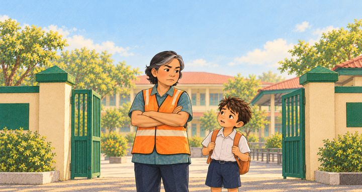 Storybook cover: The Aunty at the Gate