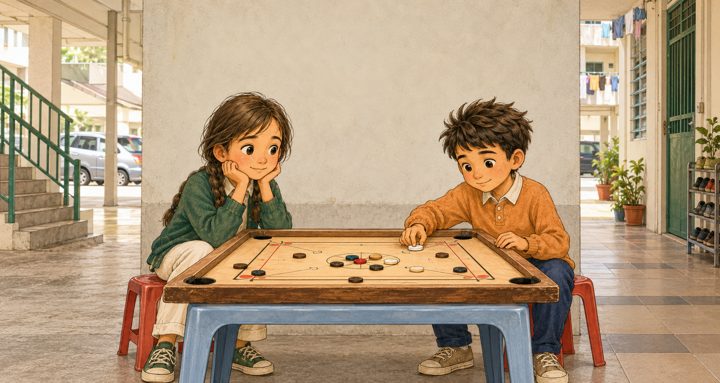Storybook cover: The Carrom Board
